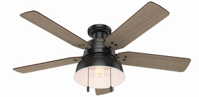 Mill Valley 52"Ceiling Fan Matte Black hugger fans for rooms with low ceilings
