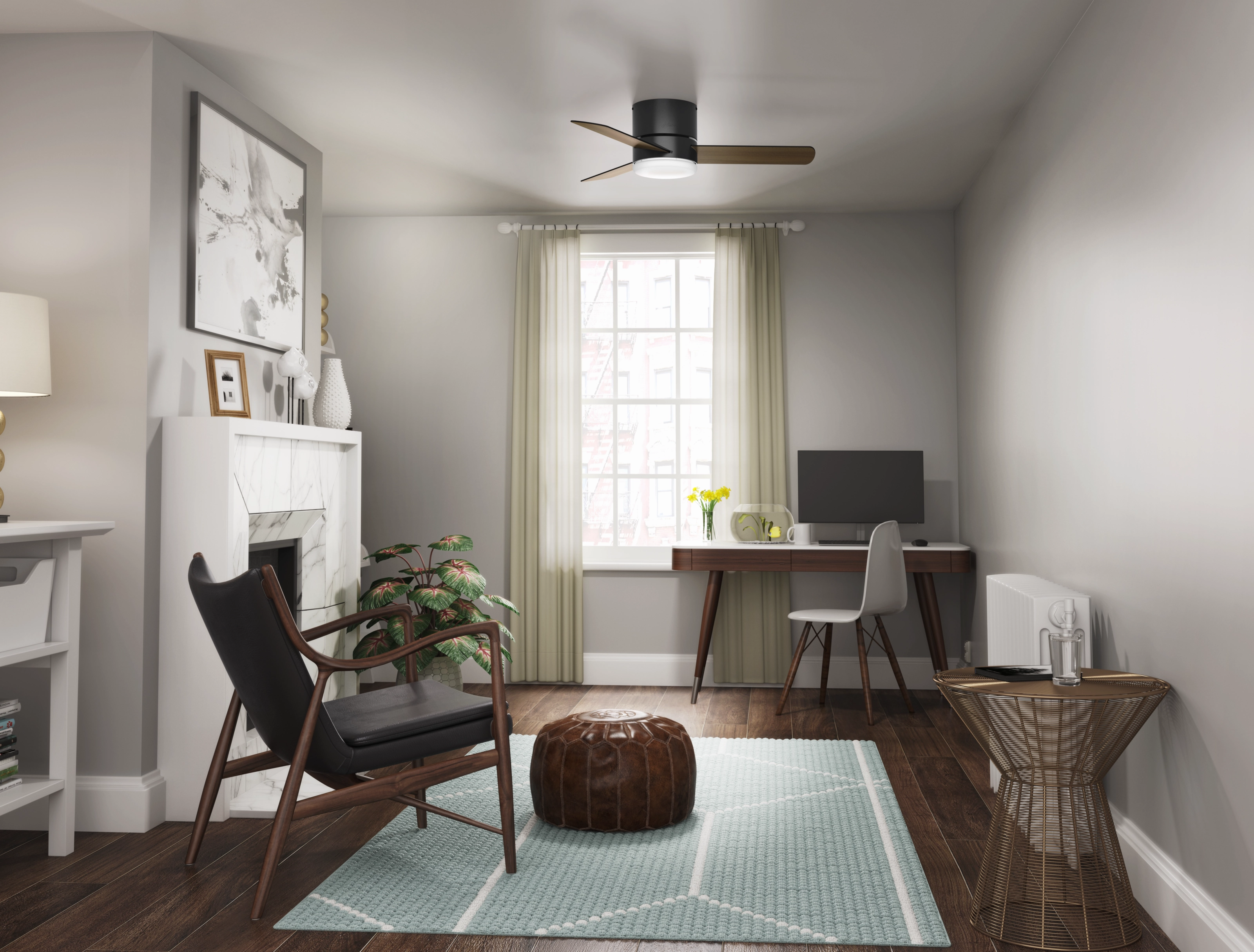 Minimus 44"Ceiling Fan Matte Black