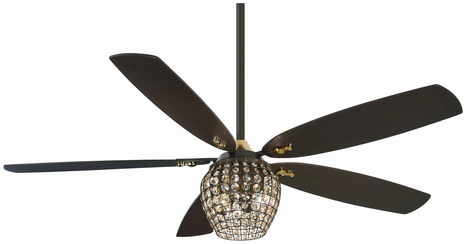 Minka Aire Bling 56" DC Ceiling Fan with Dimmable LED Light and 6 Speed Remote Control