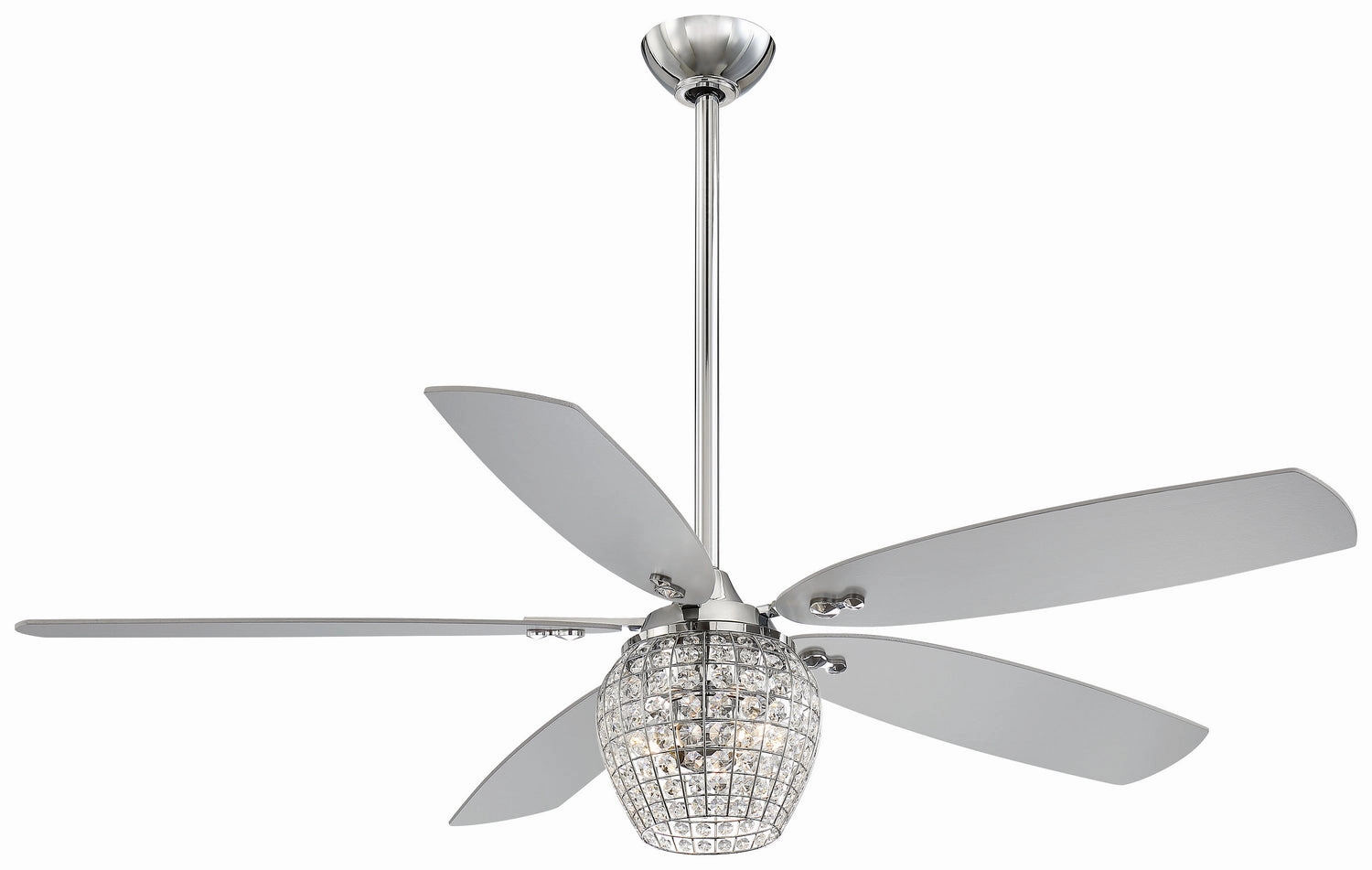 Minka Aire Bling 56" DC Ceiling Fan with Dimmable LED Light and 6 Speed Remote Control Modern ceiling fan for home cooling