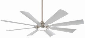 Minka Aire Future 65" Outdoor DC Ceiling Fan with 30W LED Light and 6 Speed Remote Control low-noise indoor fans for peaceful settings