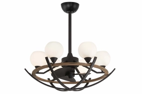 Minka Aire Marilyn 30" Fandelier with Dimmable LED light and Remote Control Modern ceiling fan for home cooling