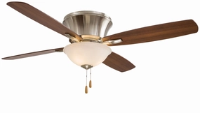 Minka Aire Mojo II 52" Pull Chain Flushmount Ceiling Fan with LED Light Modern ceiling fan for home cooling