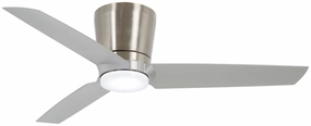 Minka Aire Pure 48" Flushmount Ceiling Fan with 16W LED Light and Wall Control Modern ceiling fan for home cooling