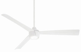 Minka Aire Skinnie DC Outdoor Ceiling Fan with 20W LED Dimmable Light and Remote Control Modern ceiling fan for home cooling