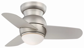Minka Aire Spacesaver 26" Flushmount Ceiling Fan with 15W LED and Wall Control low-noise indoor fans for peaceful settings