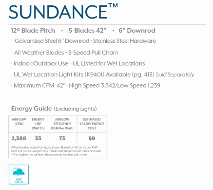 Minka Aire Sundance Outdoor Pull Chain Ceiling Fan