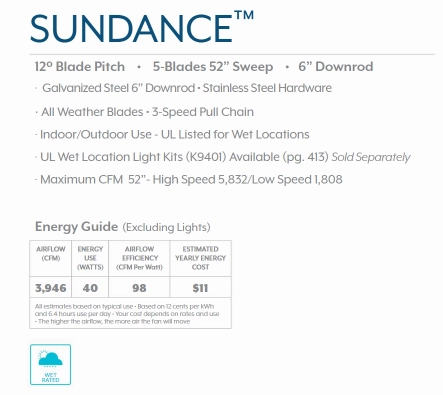 Minka Aire Sundance Outdoor Pull Chain Ceiling Fan