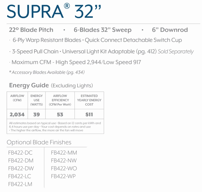 Minka Aire Supra Pull Chain Ceiling Fan