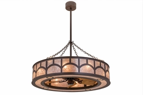 Mission 16 Light Chandel-Air decorative fandeliers with lights