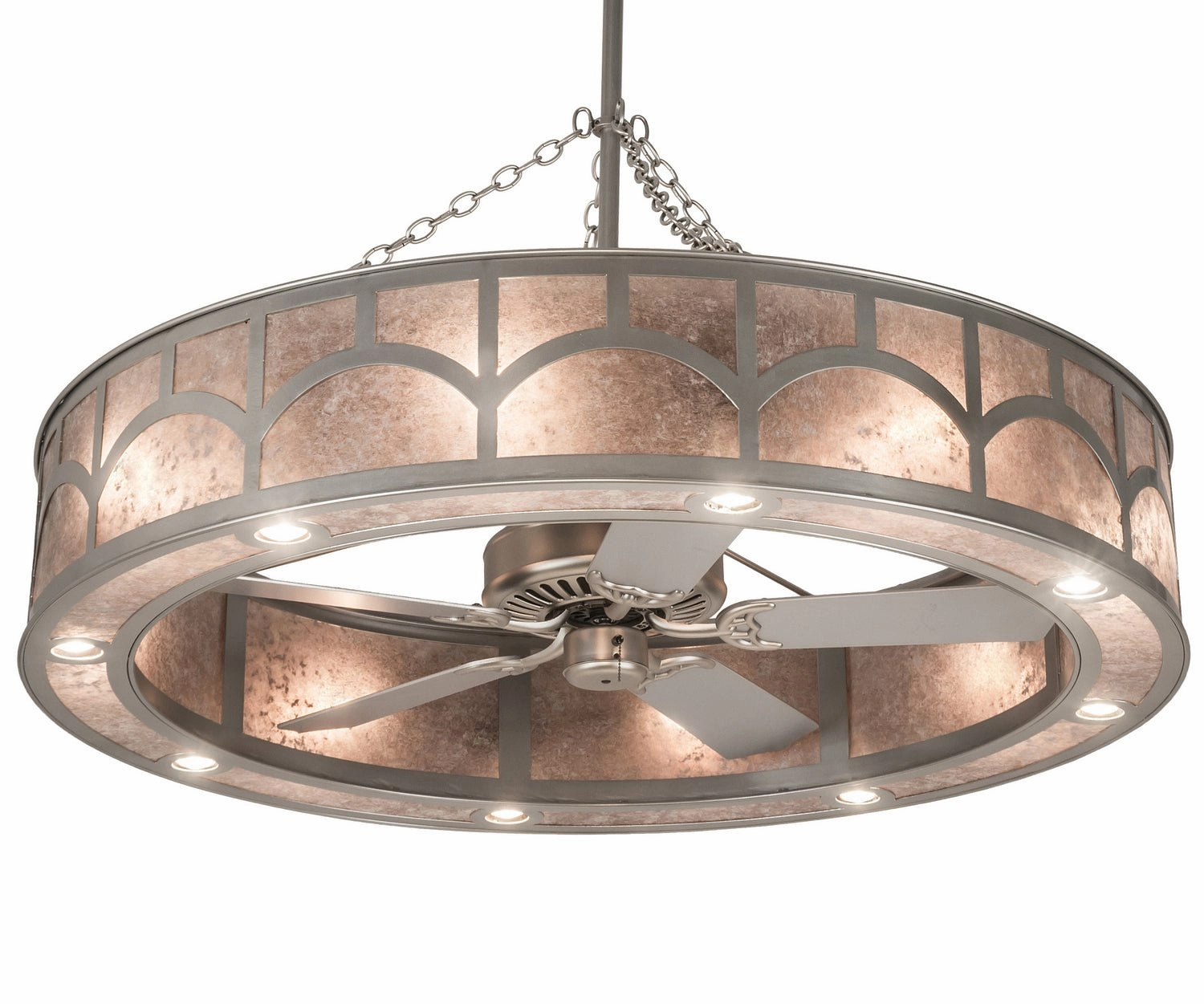 Mission 16 Light Chandel-Air decorative fandeliers with lights