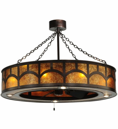 Mission 16 Light Chandel-Air decorative fandeliers with lights