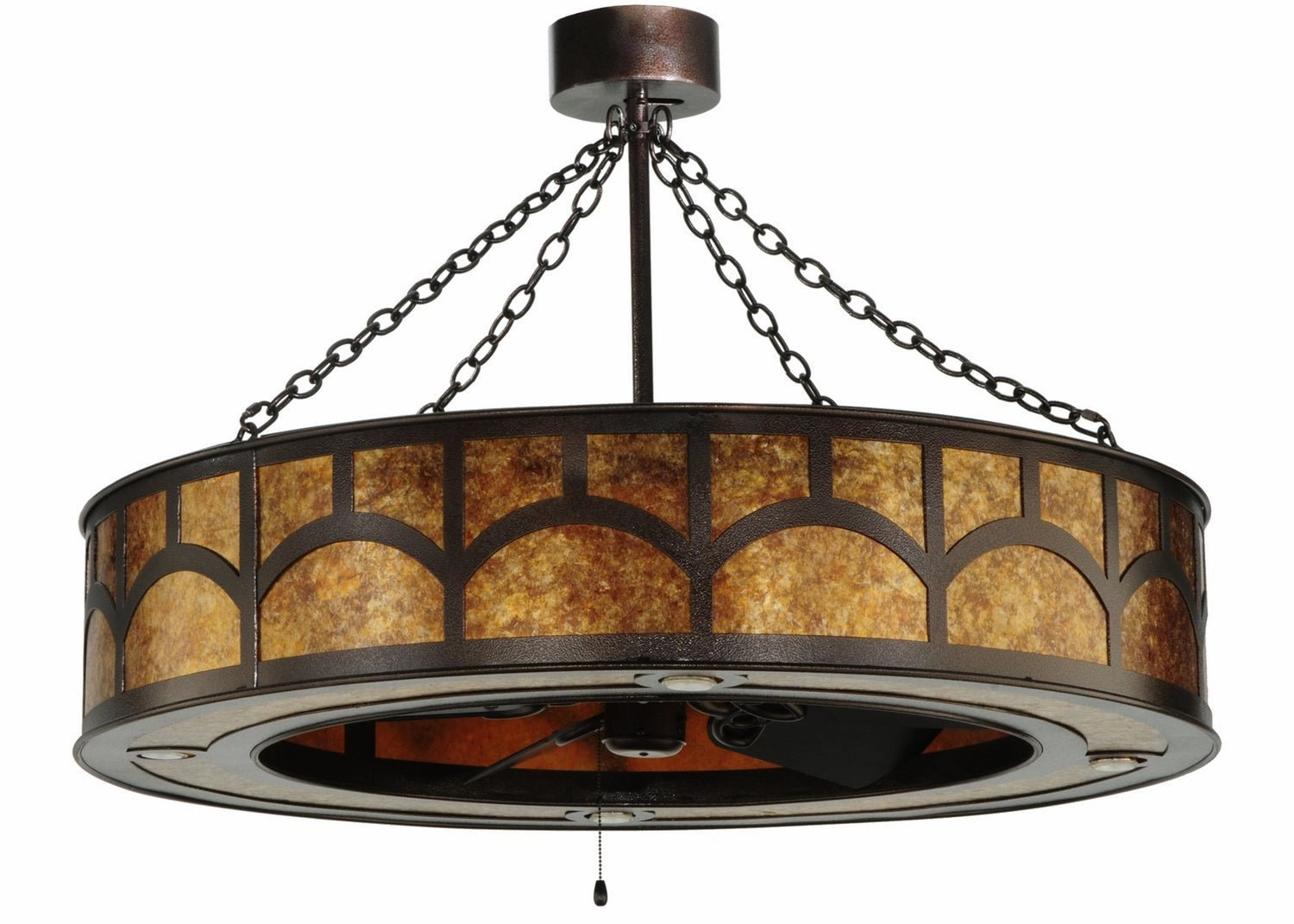 Mission 16 Light Chandel-Air decorative fandeliers with lights