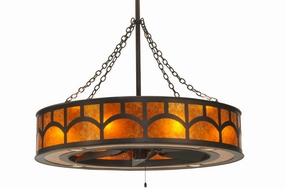 Mission 16 Light Chandel-Air decorative fandeliers with lights