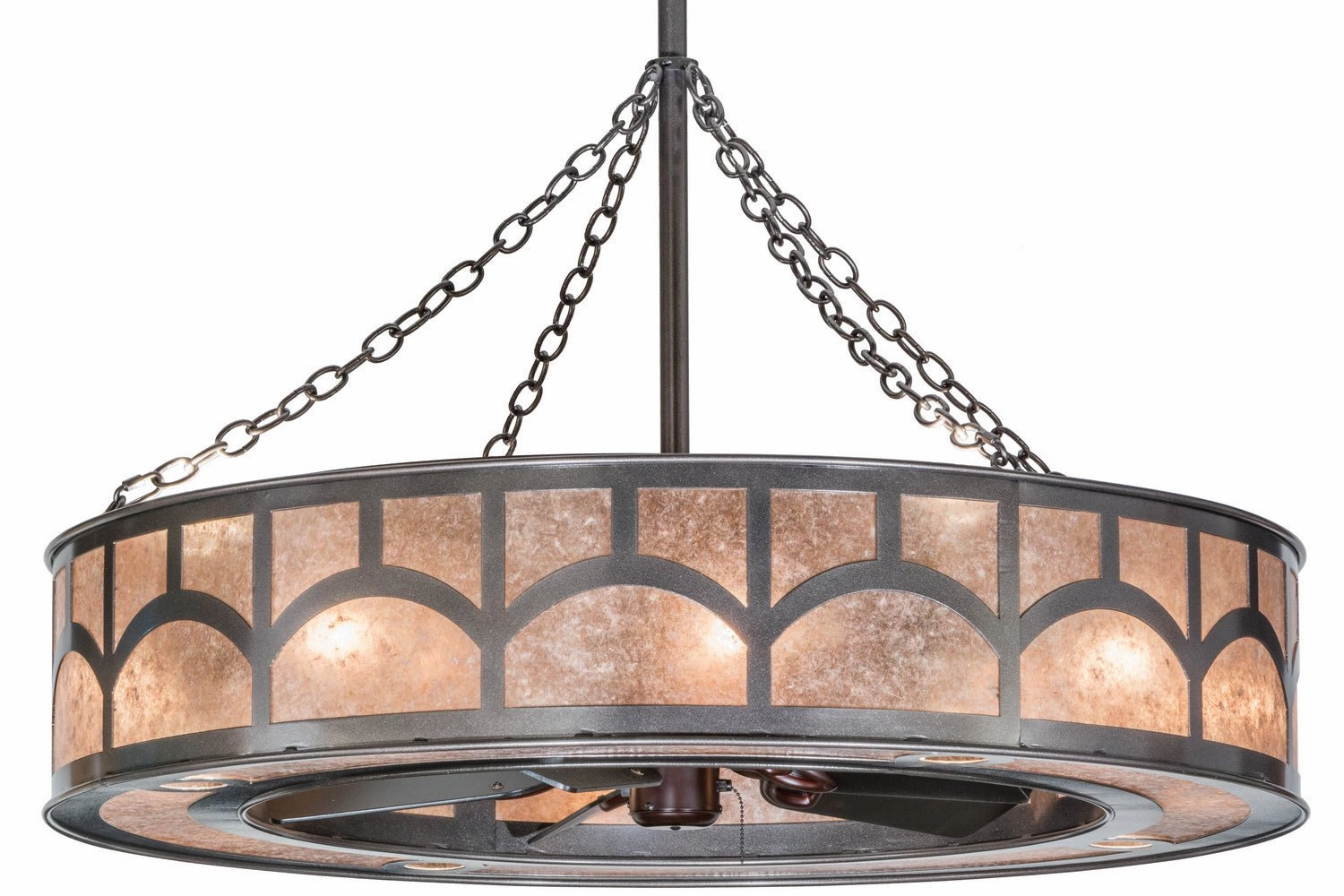 Mission 16 Light Chandel-Air decorative fandeliers with lights
