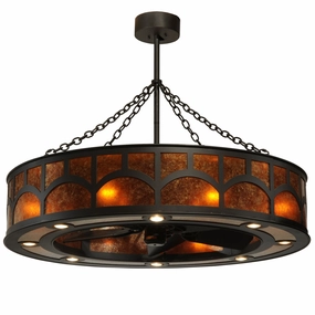 Mission 24 Light Chandel-Air decorative fandeliers with lights