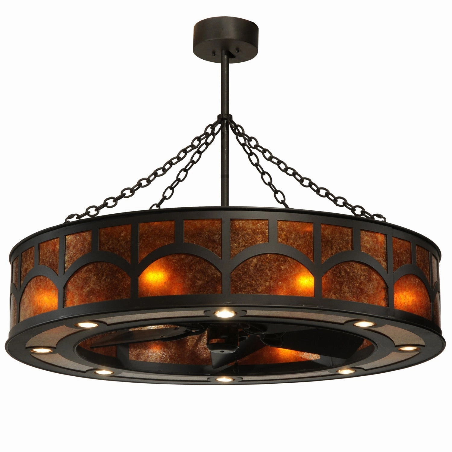 Mission 24 Light Chandel-Air decorative fandeliers with lights