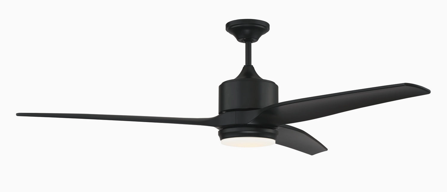 Mobi Indoor/Outdoor 60"Ceiling Fan Flat Black medium size fans for home ventilation