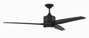 Mobi Indoor/Outdoor 60"Ceiling Fan Flat Black medium size fans for home ventilation