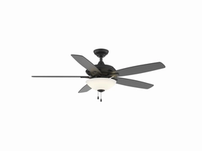 Modelo 52"Ceiling Fan Matte Black compact medium fans for desks and counters