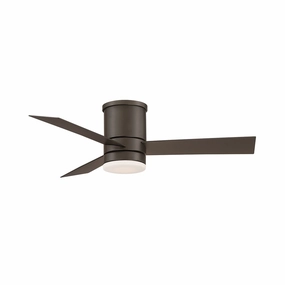 Modern Forms Fan Axis Smart Outdoor DC Flushmount Ceiling Fan with 19.5W CCT LED and Remote compact indoor fans for apartment use
