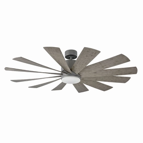 Modern Forms Fan Windflower 60" Smart Outdoor DC Ceiling Fan with 23.5W CCT LED and Remote low-noise indoor fans for peaceful settings