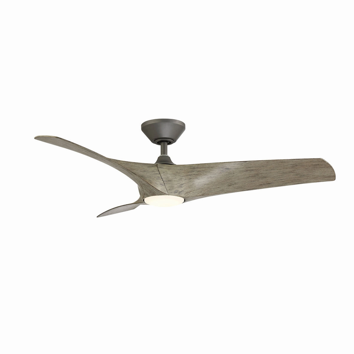 Modern Forms Fans Zephyr 52" Smart Outdoor DC Ceiling Fan with 19.5W Dimmable light and Remote Control quiet indoor fans for bedrooms and offices