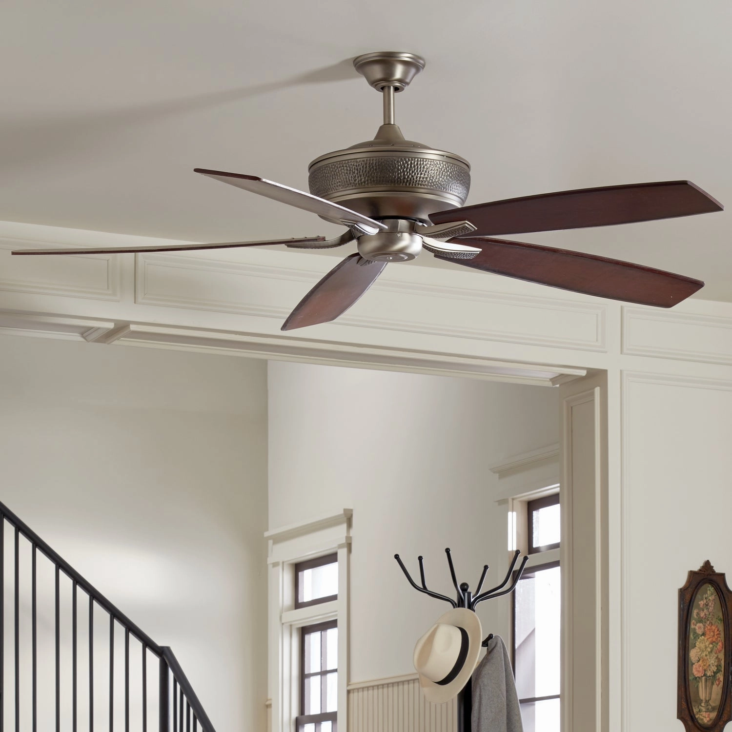 Monarch 70"Ceiling Fan Burnished Antique Pewter