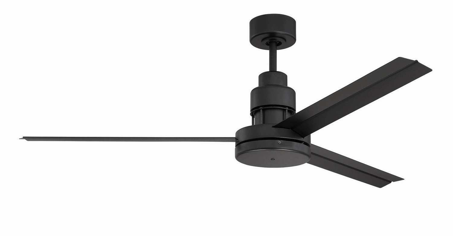 Mondo 54" Indoor/Outdoor 54"Ceiling Fan Flat Black medium electric fans for multi-room use
