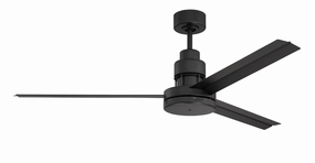 Mondo 54" Indoor/Outdoor 54"Ceiling Fan Flat Black medium electric fans for multi-room use