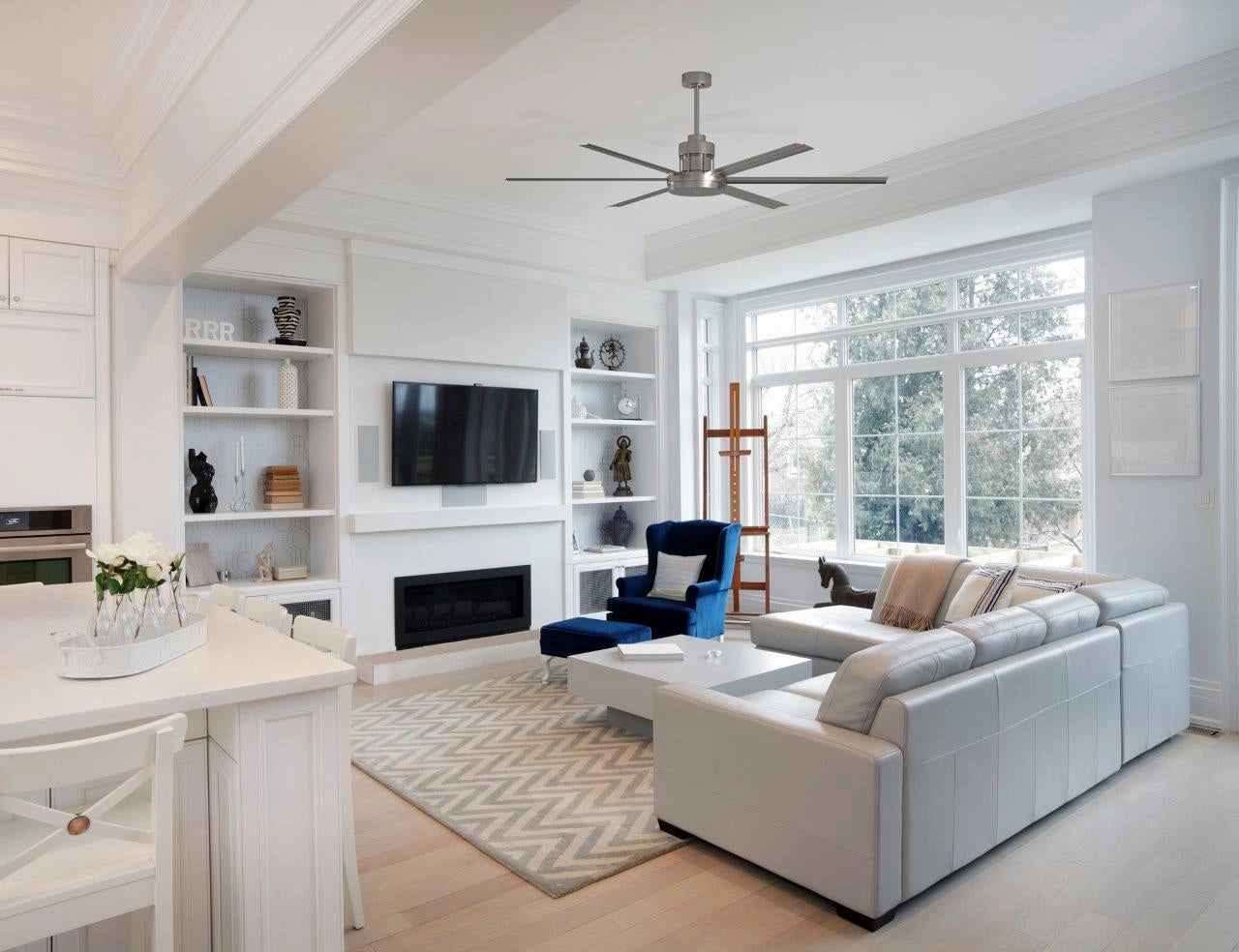 Mondo 72 72"Ceiling Fan Brushed Polished Nickel