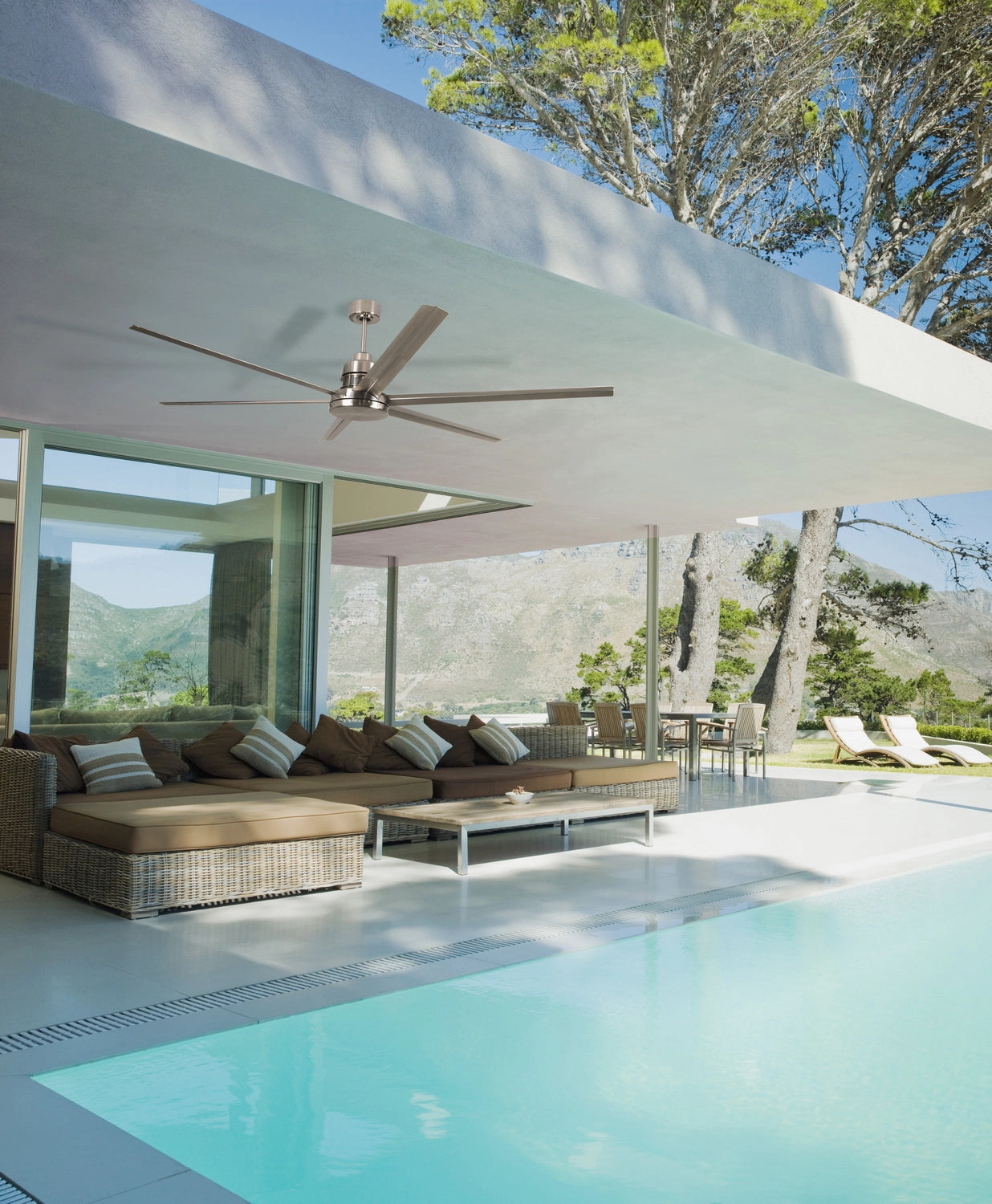 Mondo 72 72"Ceiling Fan Brushed Polished Nickel