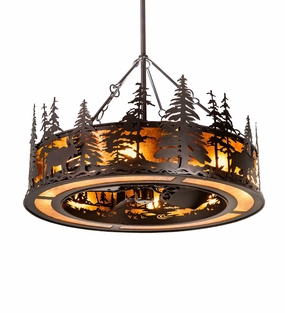 Moose At Dusk Eight Light Chandel-Air compact small fans for bedrooms