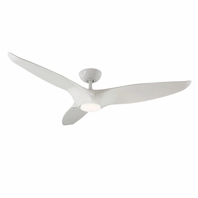 Morpheus Iii 60"Ceiling Fan Gloss White quiet medium fans for living room use
