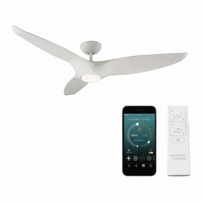 Morpheus III Indoor/Outdoor 3-Blade 60" Smart Ceiling Fan with LED Light Kit quiet ceiling fans with remote control