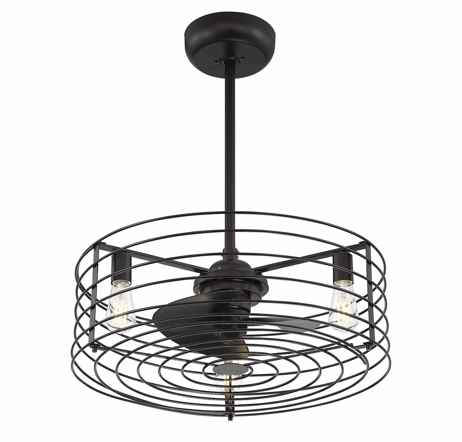 Moutd Three Light Fan D'lier Oil Rubbed Bronze