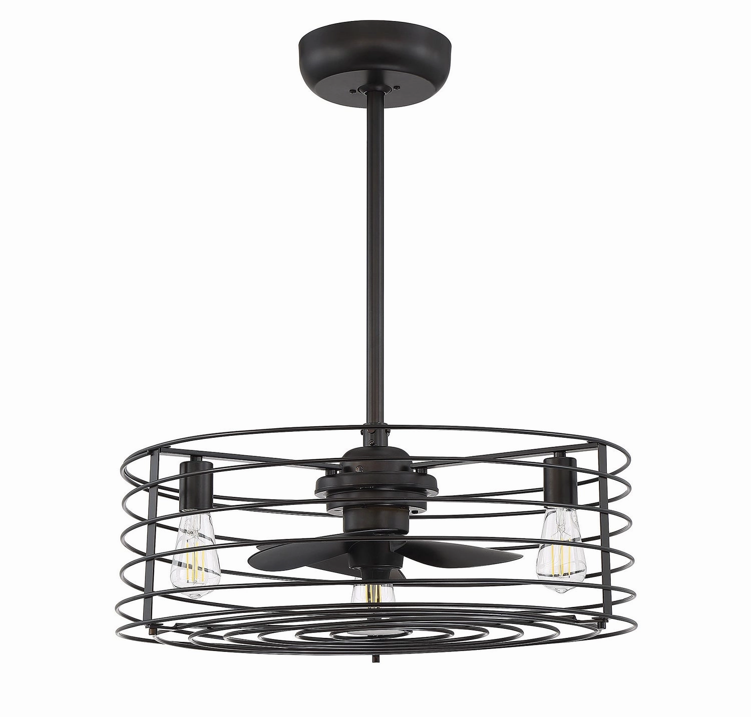 Moutd Three Light Fan D'lier Oil Rubbed Bronze