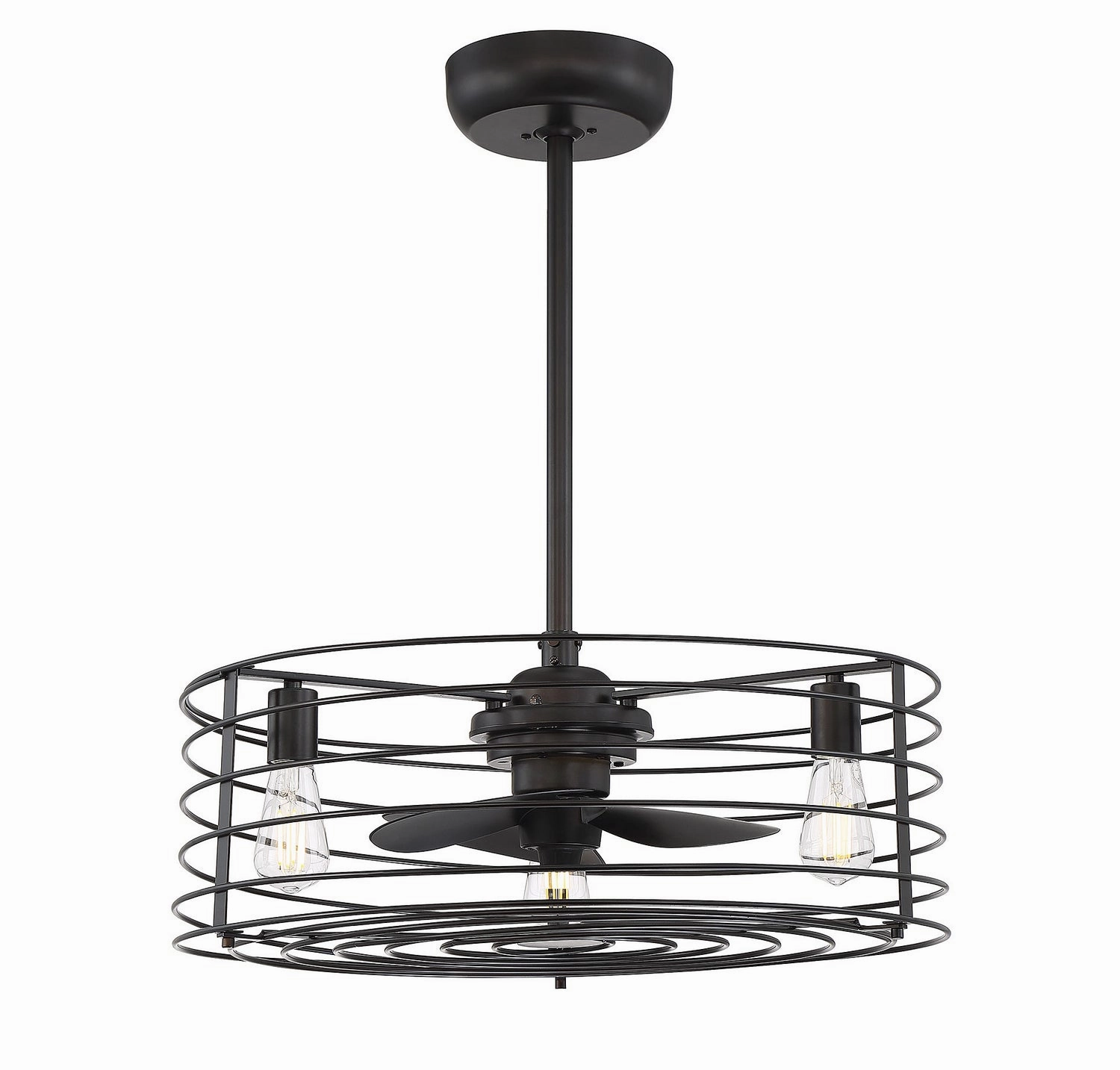 Moutd Three Light Fan D'lier Oil Rubbed Bronze decorative fandeliers with lights