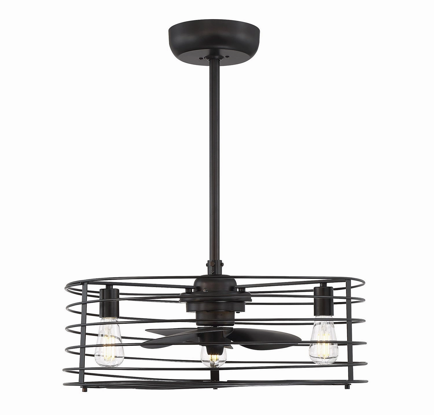 Moutd Three Light Fan D'lier Oil Rubbed Bronze