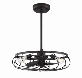 Moutd Three Light Fan D'lier Oil Rubbed Bronze decorative fandeliers with lights