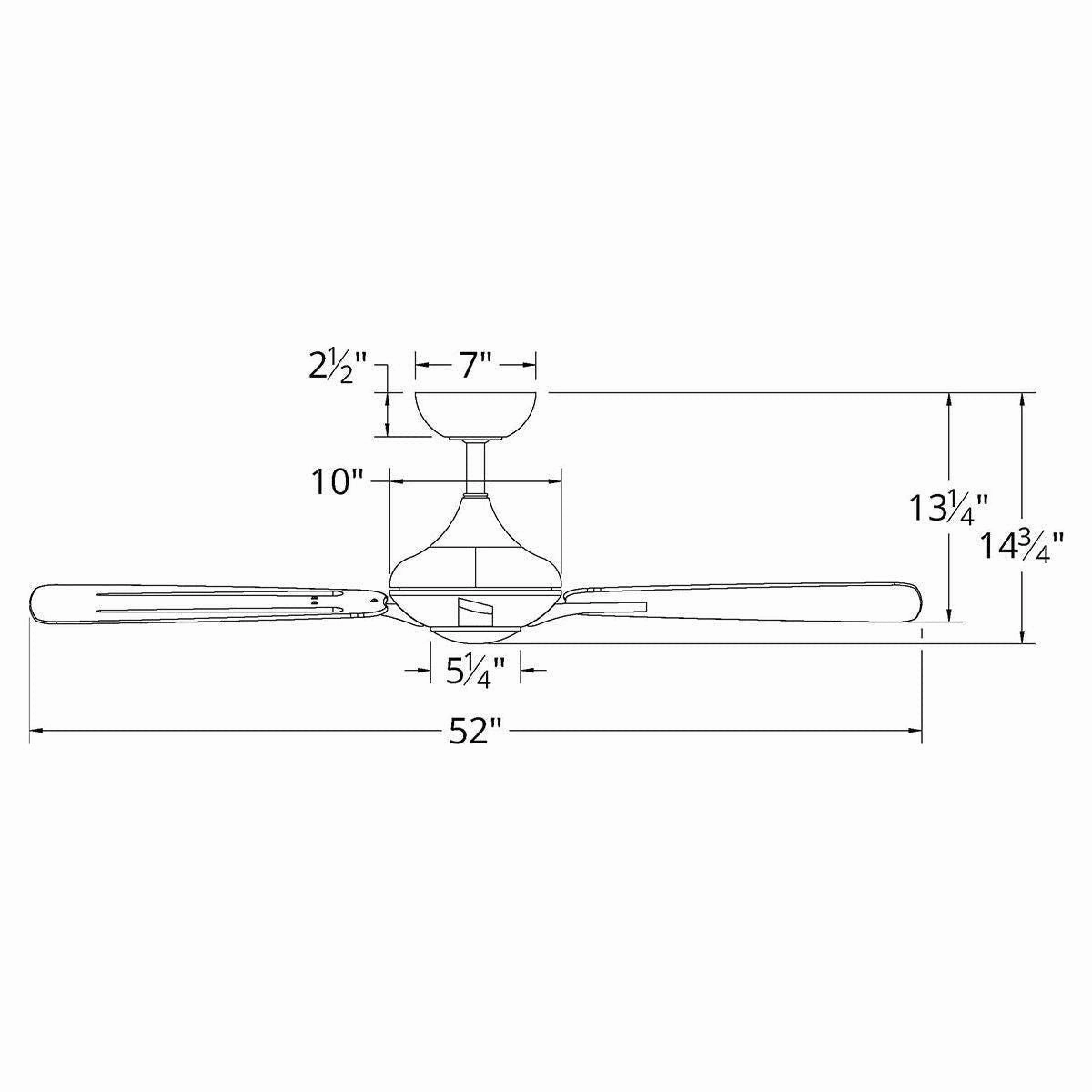 Mykonos 3 Indoor/Outdoor 3-Blade 52" Smart Ceiling Fan with LED Light Kit and Remote Control
