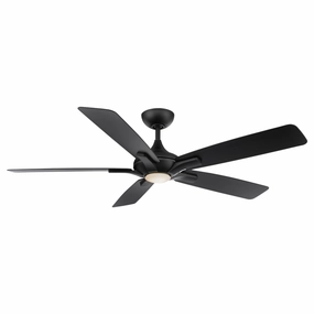 Mykonos 5 60"Ceiling Fan Matte Black mini handheld fan for personal travel use