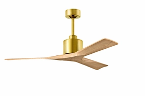 Nan 52"Ceiling Fan Brushed Brass medium size fans for home ventilation