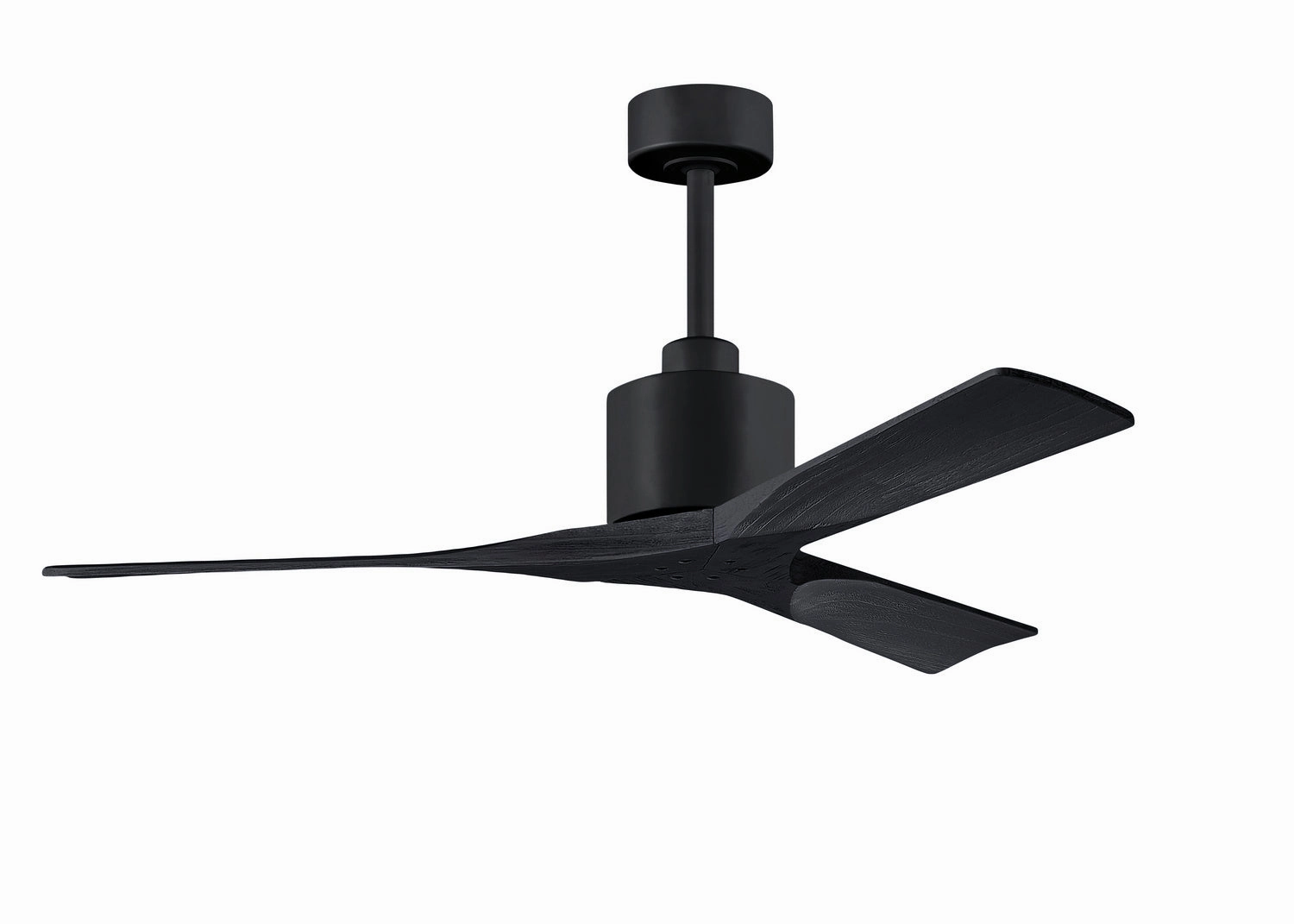 Nan 52"Ceiling Fan Matte Black medium size fans for home ventilation