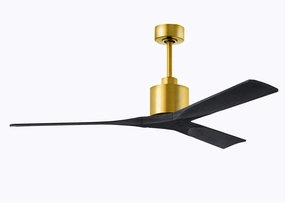 Nan 60"Ceiling Fan Brushed Brass quiet medium fans for living room use