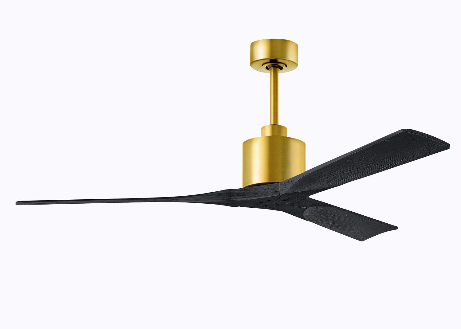 Nan 60"Ceiling Fan Brushed Brass quiet medium fans for living room use