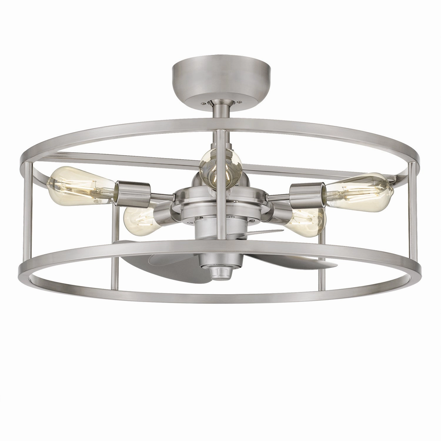 New Harbor Five Light Fandelier Brushed Nickel decorative fandeliers with lights