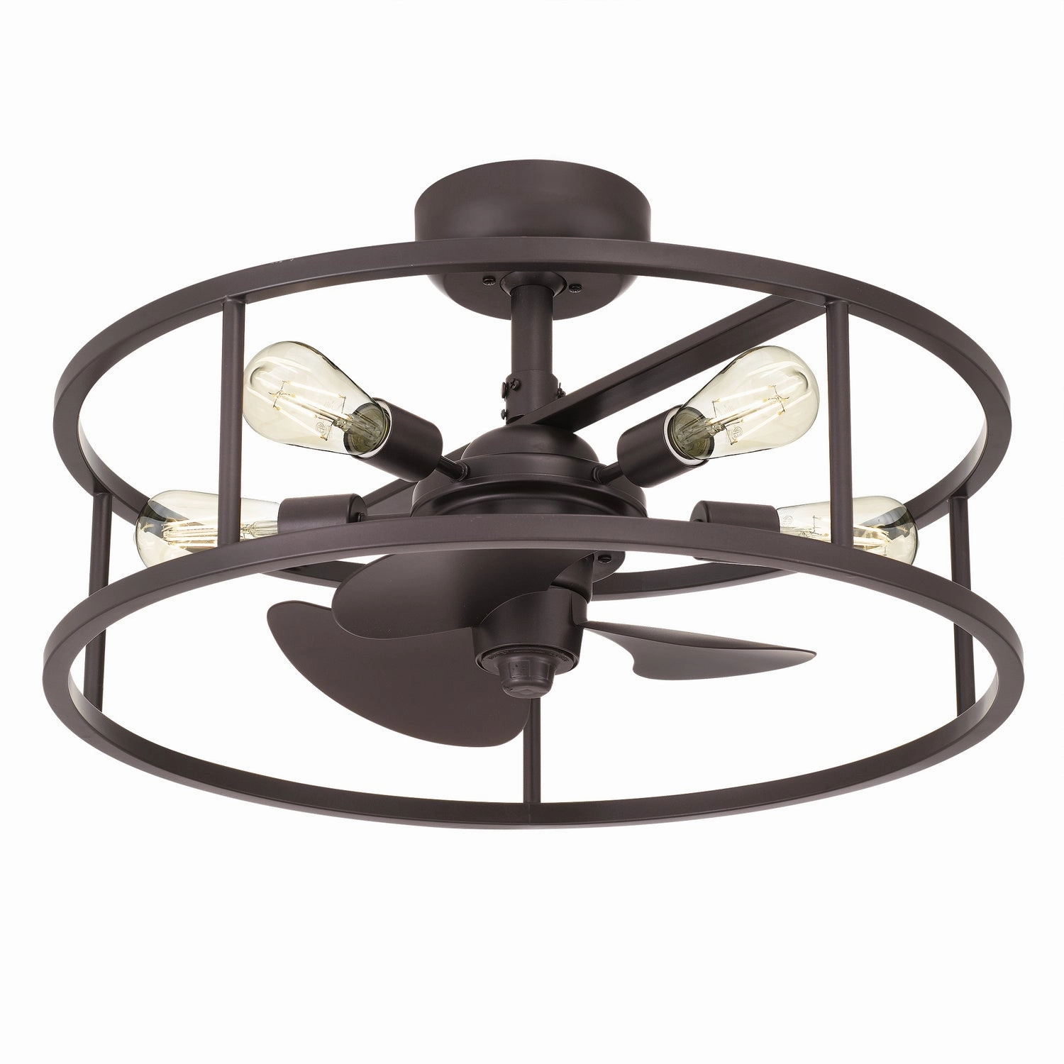 New Harbor Five Light Fandelier Western Bronze