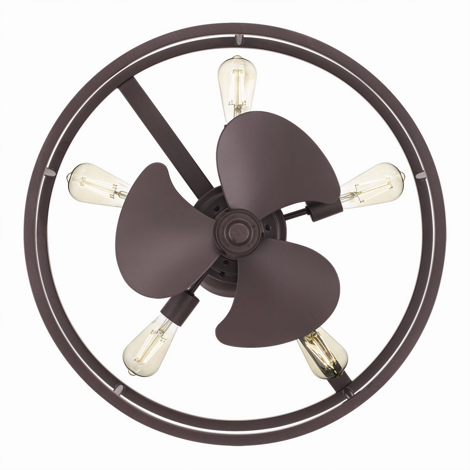 New Harbor Five Light Fandelier Western Bronze