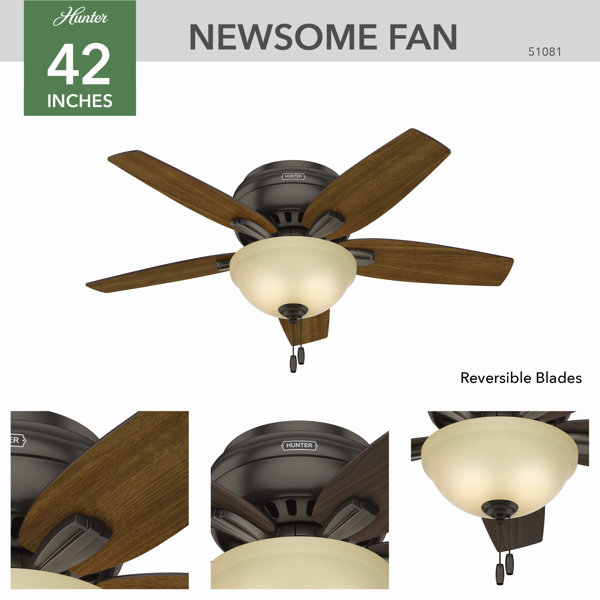 Newsome 42"Ceiling Fan Premier Bronze